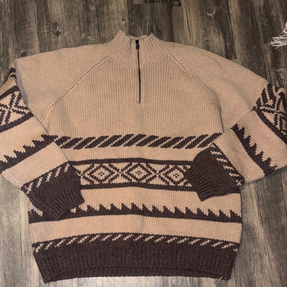 Gran Sasso Made in Italy - half zip wool men’s sweater 
Large